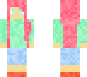 pink hair with headphones girl