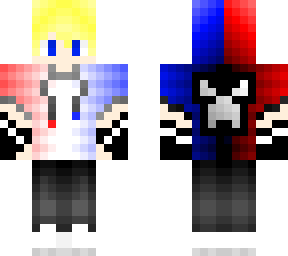 red and blue hoodie