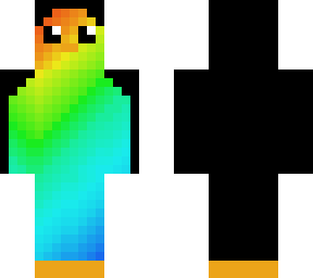 the rainbow penguin diagonal fade