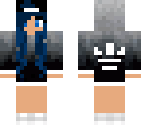 blue hair girl addidas jacket
