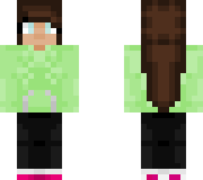 me irl (green hoodie w/ black pants and white socks)