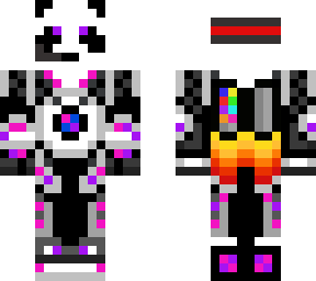 purple/pink panda