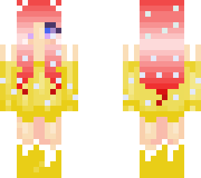 yellow red head