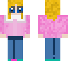 blonde girl/bangs/grace vanderwaal/pink shirt