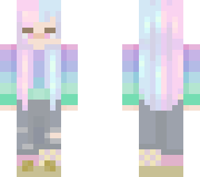 pastel pink and blue girl