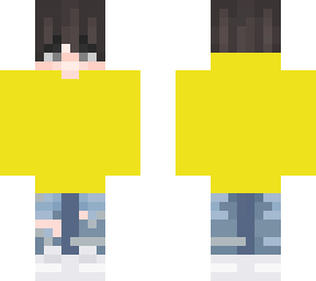 anime boy skin yellow hoodie