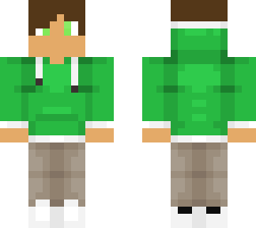 green hoodie