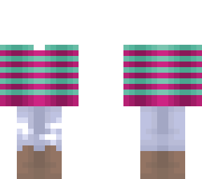 ripped jeans - green and pink stripe sweater - ob