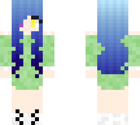 blue haired girl