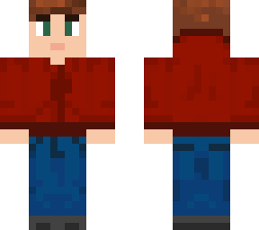 boy in red hoodie
