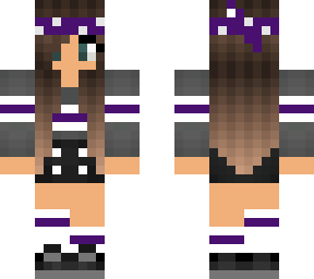 cute purple bandanna girl