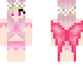 pink fairy floating two