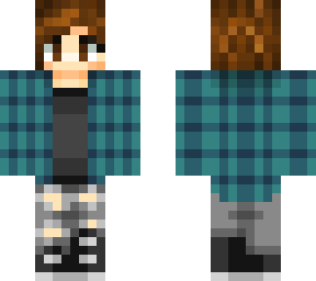 short haired flannel girl