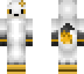 arctic fox name goldie  w/ gold socks and gold bands and golden flower