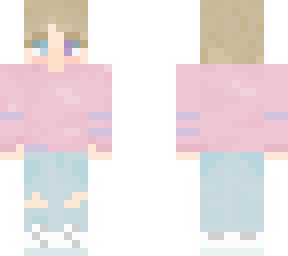 blonde pastel pink girl