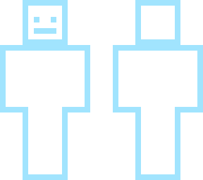 blue outline wit face