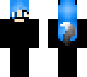 dark, yandere cute girl- blue hair edit if you want...