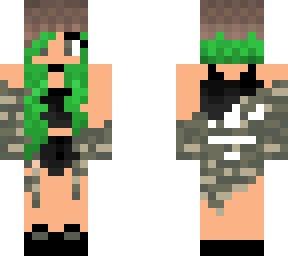 green haired sweater girl