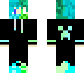 light blue and green
