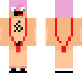 pink haired mankini