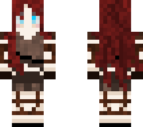 Red Hair Blue Eye Girl , Warrior | Minecraft Skin
