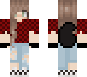 wolf girl red shirt