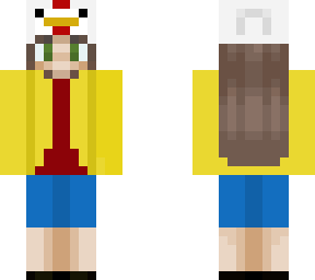 girl with chicken hat