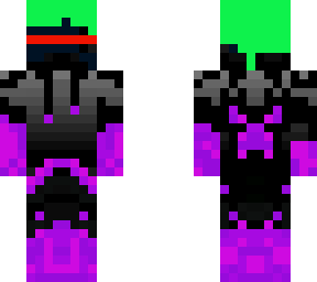 green haired enderman