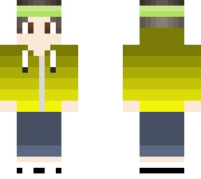 jogger w/ yellow hoodie