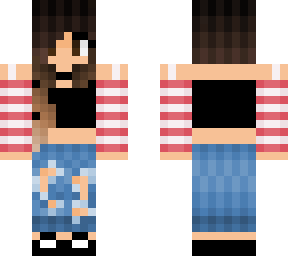stripes and ripped jeans