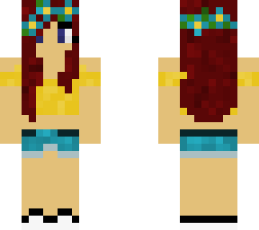 summer look yellow red flower crown girl