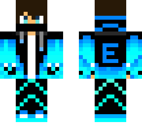 blue hoodie boy with e logo