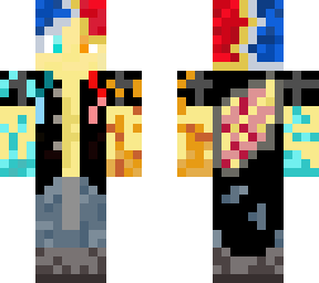 fire and ice with torn coat