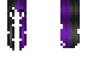 mixed curly - black and purple - hb