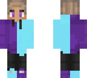 aqua and purple purpled skin