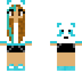 blue panda girl