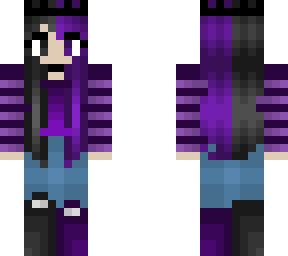 halloween - purple and black - striped sleeves