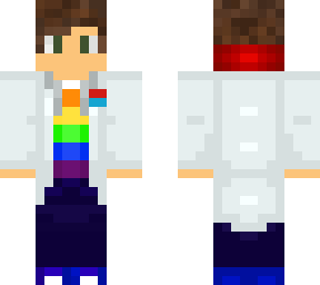 rainbow hoodie lab coat boy