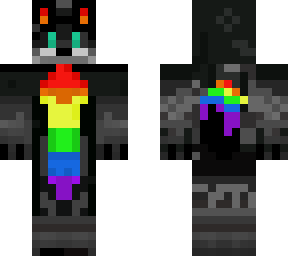 rainbow silver/black fox