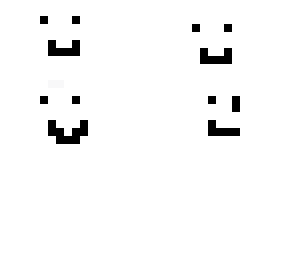 white with smiley