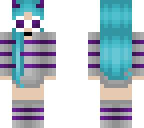 girl - light gray sweater - purple stripes - clout glasses