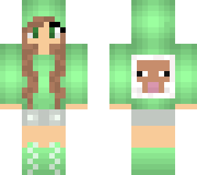 green hoodie sheep girl