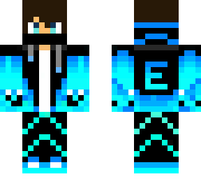 blue hoodie boy with e logo