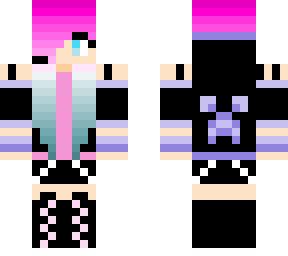 colorful ombre gamer girl