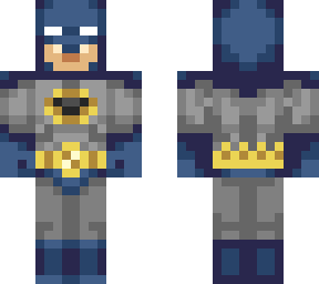 pixelart batman- dark blue-gray