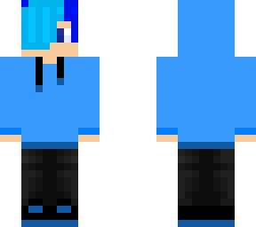 blue hood boy winter