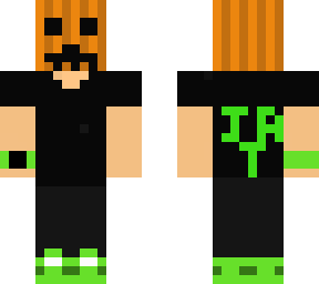 creeper hunter with a pumpkin on his head.
