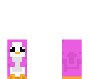 penguin, pink/magenta