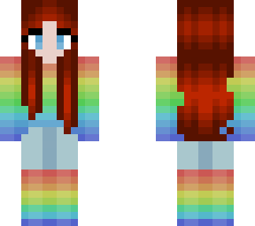 rainbow sweater - boots - redhead