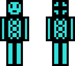 blue and black robot type slim skin